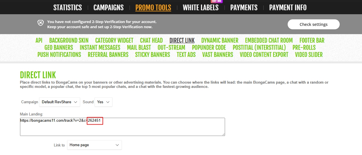 BongaCams user ID